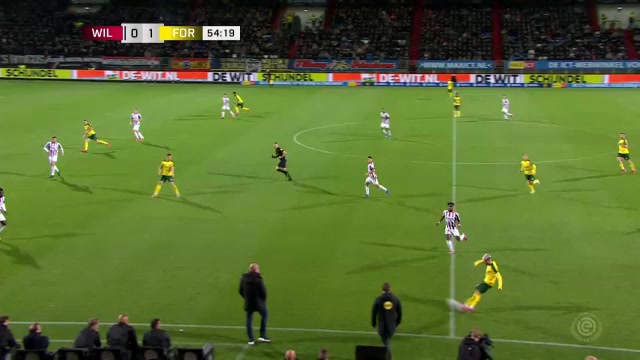 HOL D1 Willem II Vs Fortuna Sittard Tijjani Noslin Goal in 54 min, Score 0:1