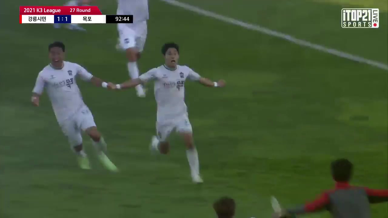 KCL Gangneung City Vs Mokpo City  Goal in 92 min, Score 1:2