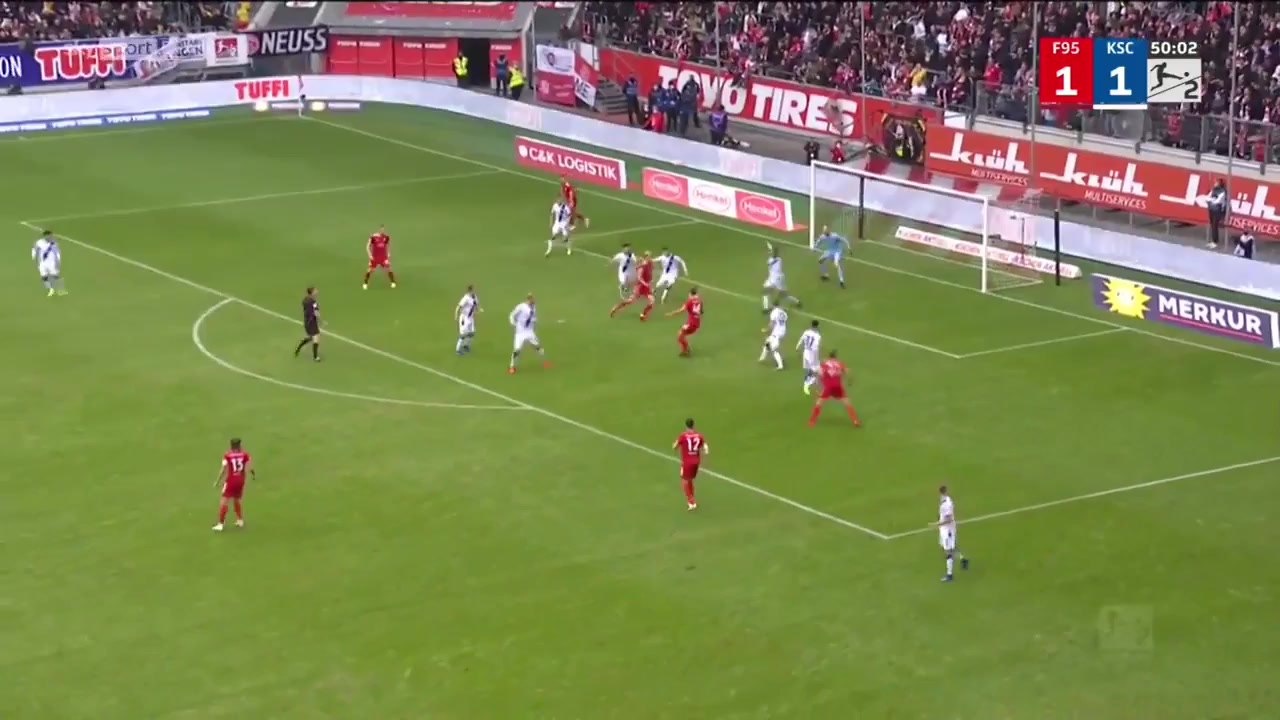 GER D2 Fortuna Dusseldorf Vs Karlsruher SC  Goal in 50 min, Score 2:1