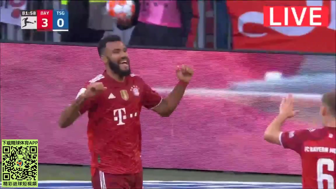 Bundesliga Bayern Munchen Vs TSG Hoffenheim 81 phút Eric Maxim Choupo-MotingVào, ghi bàn 3:0