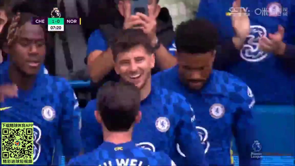 EPL Chelsea Vs Norwich City 6 ทำประตู Mason Mount ประตู, ทำคะแนน 1:0