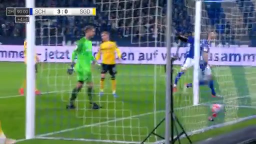 GER D2 Schalke 04 Vs Dynamo Dresden Marco Kaminski Goal in 93 min, Score 3:0