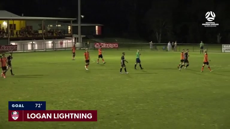 AUS QSL Brisbane Roar (Youth) Vs Logan Lightning  Goal in 72 min, Score 2:2