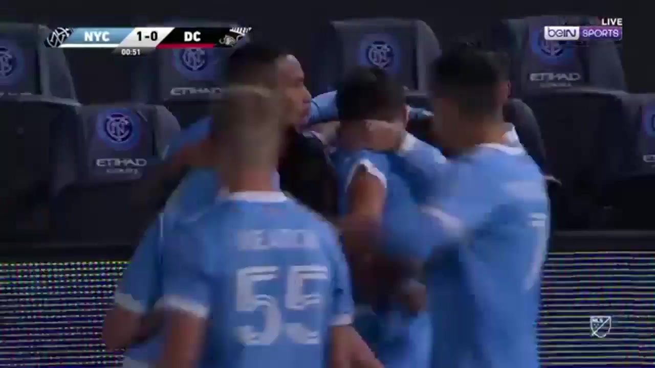 MLS New York City FC Vs DC United 1 ทำประตู  ประตู, ทำคะแนน 1:0