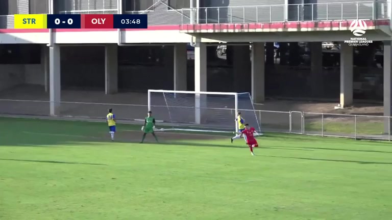 AUS QSL Brisbane Strikers Vs Brisbane Olympic United FC Brady Goal in 4 min, Score 0:1