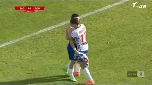 POL D1 Zaglebie Sosnowiec Vs Podbeskidzie Bielsko-Biala Roman Goal in 86 min, Score 1:2