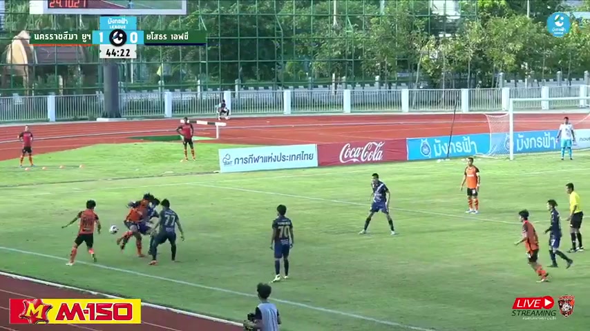 THA L3 Nakhon Ratchasima United FC Vs Yasothon FC  Goal in 44 min, Score 2:0