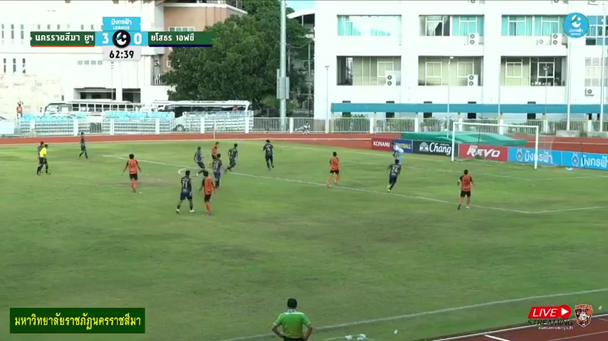 THA L3 Nakhon Ratchasima United FC Vs Yasothon FC  Goal in 63 min, Score 4:0