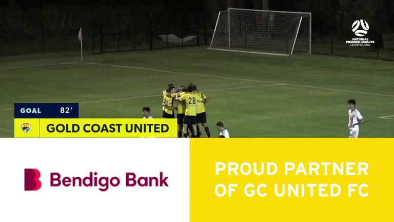 AUS QSL Gold Coast Knights Vs Gold Coast United  Goal in 79 min, Score 0:2