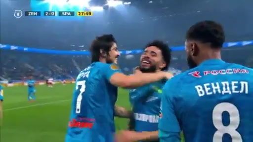 10 Zenit St. Petersburg Vs Spartak Moscow 27 skor gol Claudio Luiz Rodrigues Parisi Leonel, skor 2:0