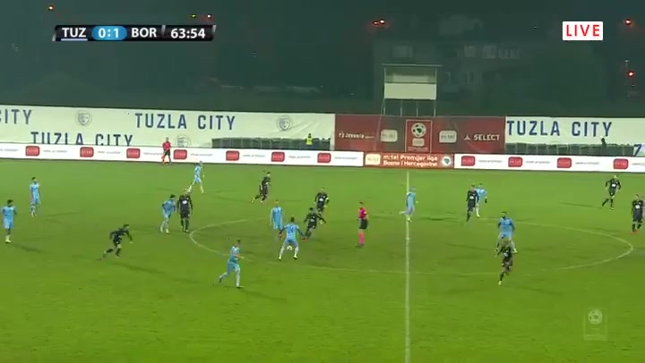 BOS PL FK Tuzla City Vs Borac Banja Luka Mehidic Goal in 63 min, Score 1:1