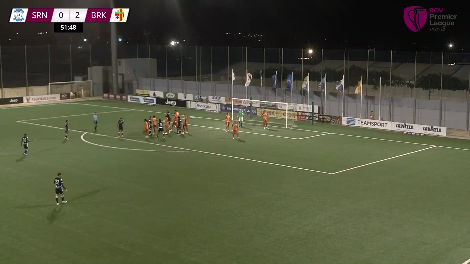 MAL D1 Sirens Vs Birkirkara FC Vieira Goal in 53 min, Score 1:2