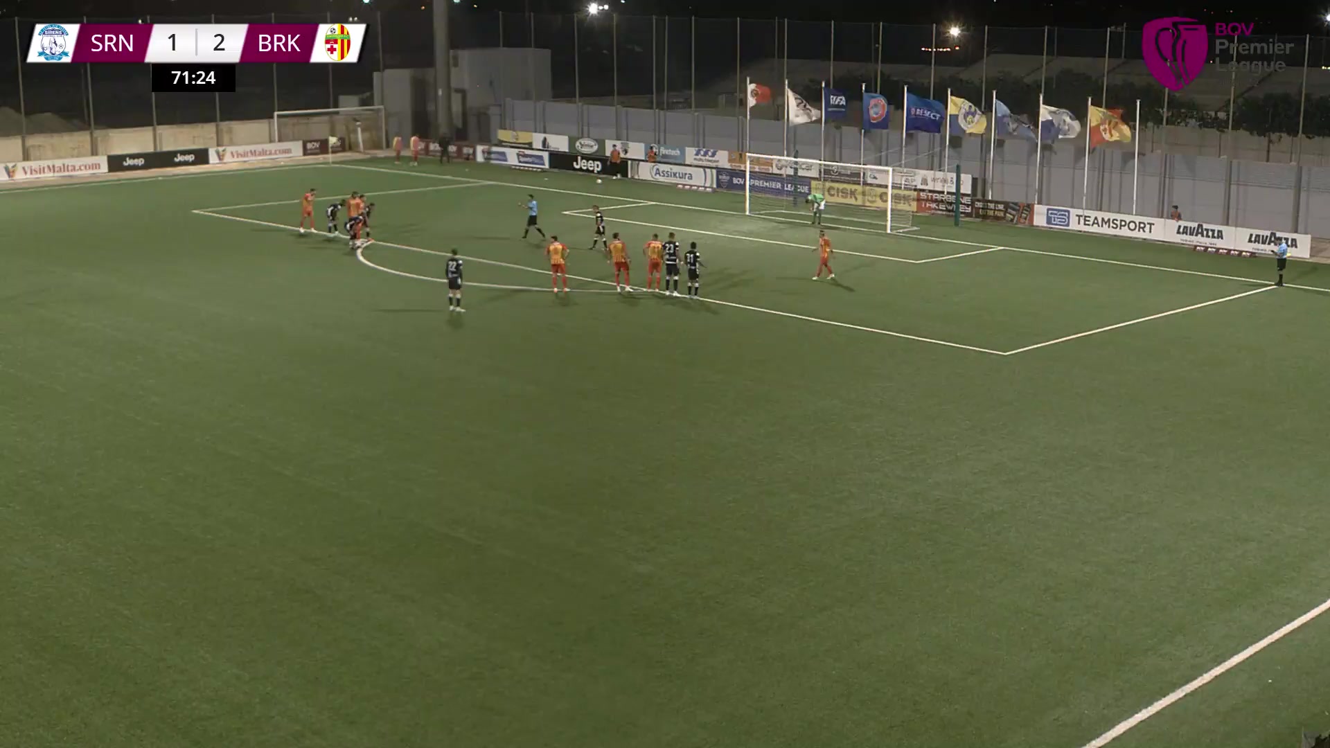 MAL D1 Sirens Vs Birkirkara FC Reid Goal in 73 min, Score 2:2