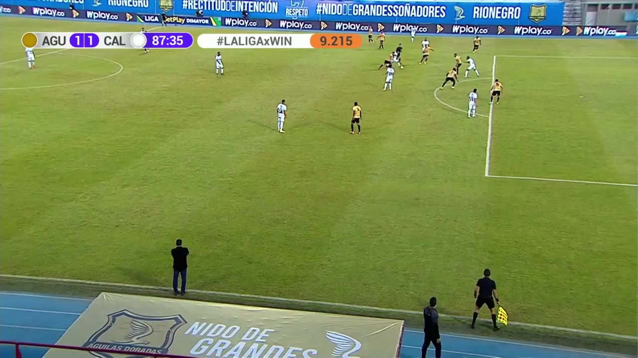 COL D1 Aguilas Doradas Vs Deportivo Cali 87 phút Michael OrtegaVào, ghi bàn 1:2