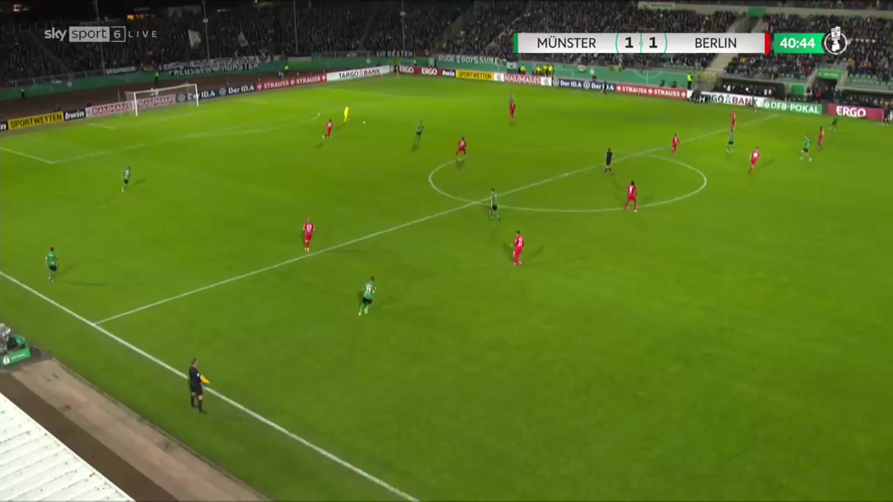 GERC Preuben Munster Vs Hertha Berlin 40 ทำประตู Thorben-Johannes Deters ประตู, ทำคะแนน 1:1