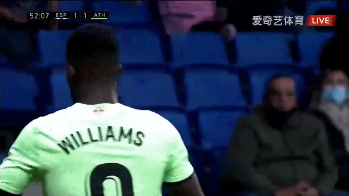 Laliga1 RCD Espanyol Vs Athletic Bilbao 53 phút Inaki Williams DannisVào, ghi bàn 1:1