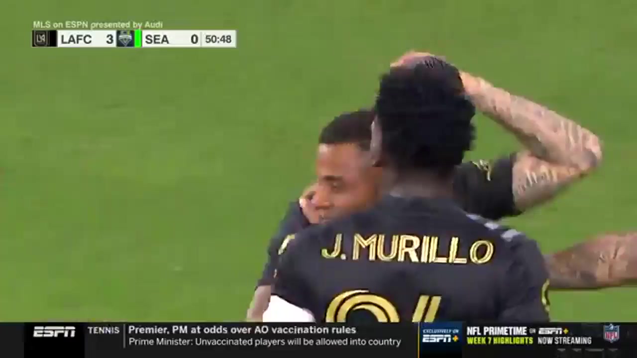 MLS Los Angeles FC Vs Seattle Sounders 50 ทำประตู Cristian Arango ประตู, ทำคะแนน 3:0