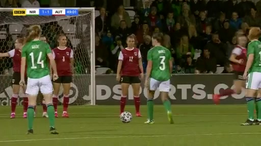 WWCPE Northern Ireland (w) Vs Austria (w) Vance Goal in 50 min, Score 2:1