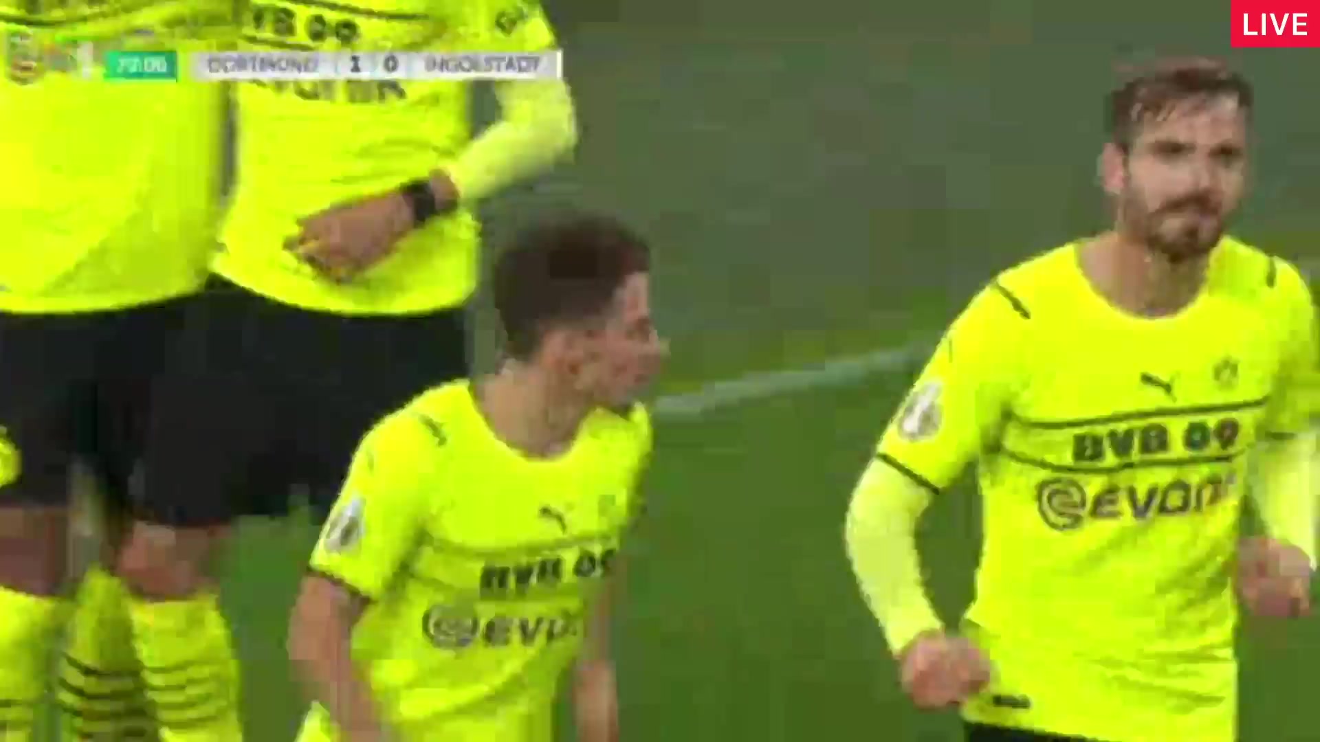 GERC Borussia Dortmund Vs Ingolstadt 71 ทำประตู Thorgan Hazard ประตู, ทำคะแนน 1:0