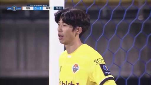 468 Gangwon FC Vs Daegu FC 60 skor gol Bruno Jose Pavan Lamas, skor 0:1