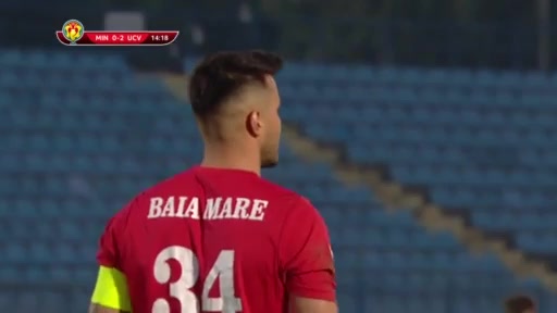 ROMC Minaur Baia Mare Vs CS Universitatea Craiova Marius Marcel Constantin Goal in 15 min, Score 0:2