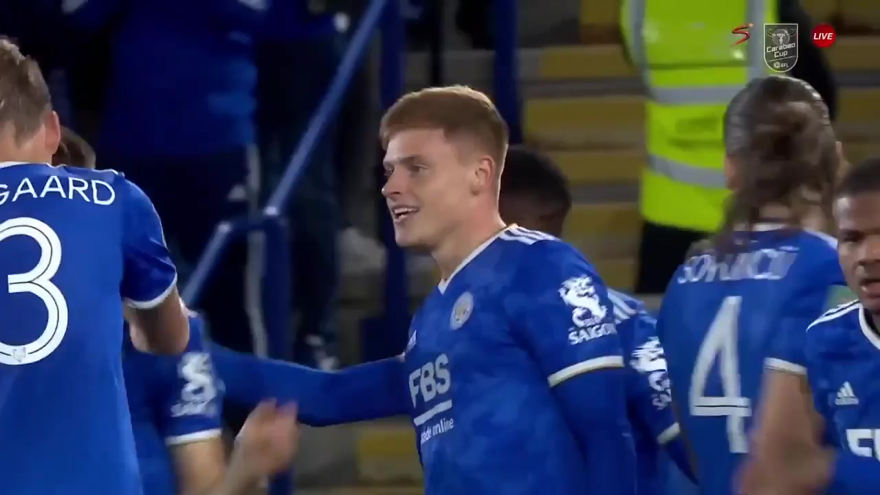 ENG LC Leicester City Vs Brighton Hove Albion 5 ทำประตู Harvey Barnes ประตู, ทำคะแนน 1:0