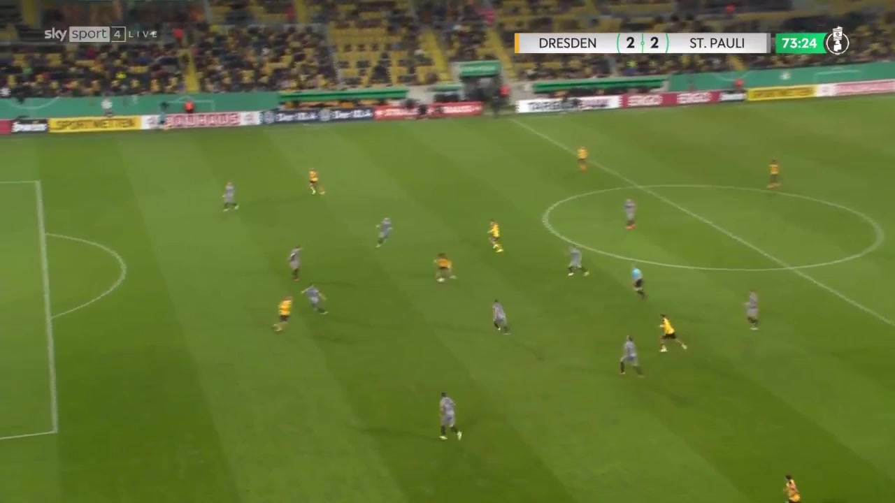 GERC Dynamo Dresden Vs St. Pauli Phillip Ziereis Goal in 73 min, Score 2:2