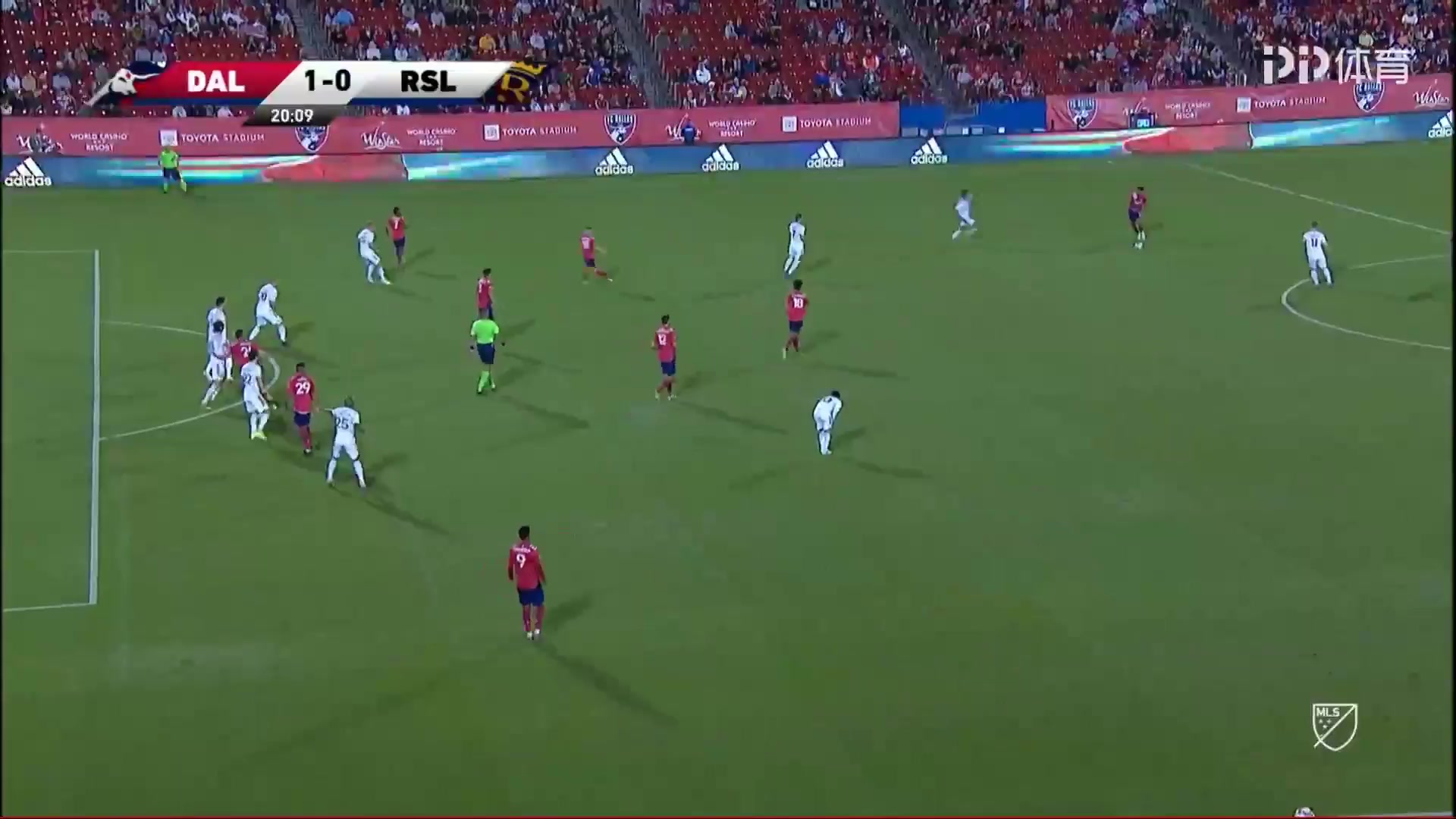 MLS FC Dallas Vs Real Salt Lake Matt Hedges Goal in 19 min, Score 1:0