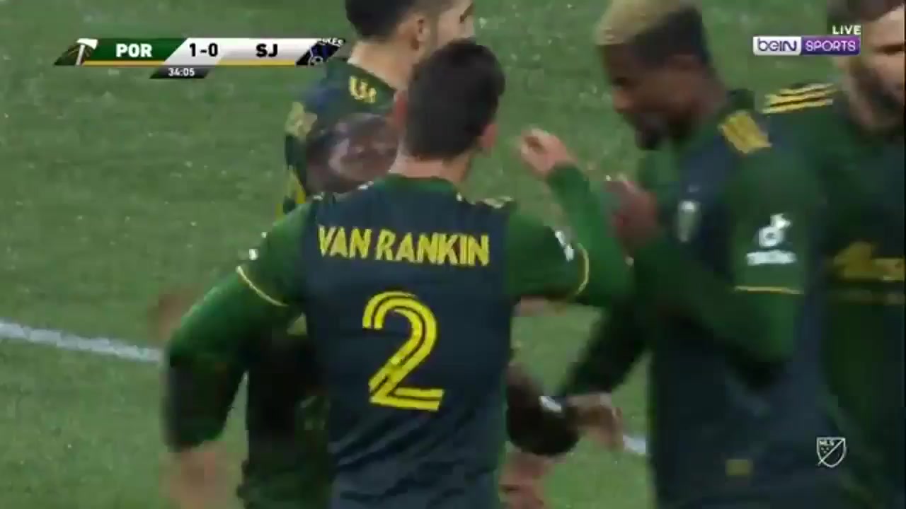 MLS Portland Timbers Vs San Jose Earthquakes 33 ทำประตู Diego Ferney Chara Zamora ประตู, ทำคะแนน 1:0