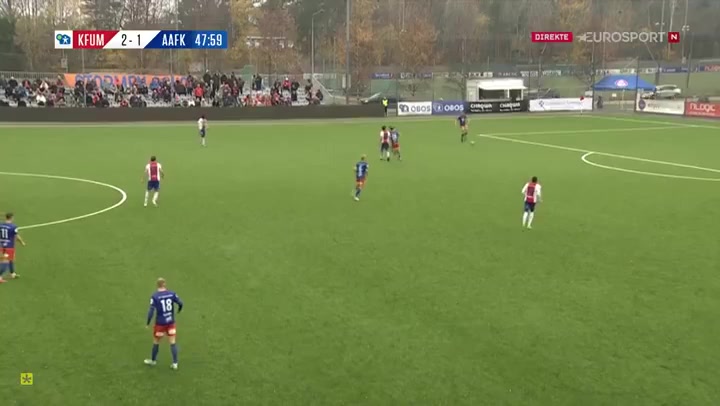 NOR AL KFUM Oslo Vs Aalesund FK Sigurd Haugen Goal in 48 min, Score 2:2