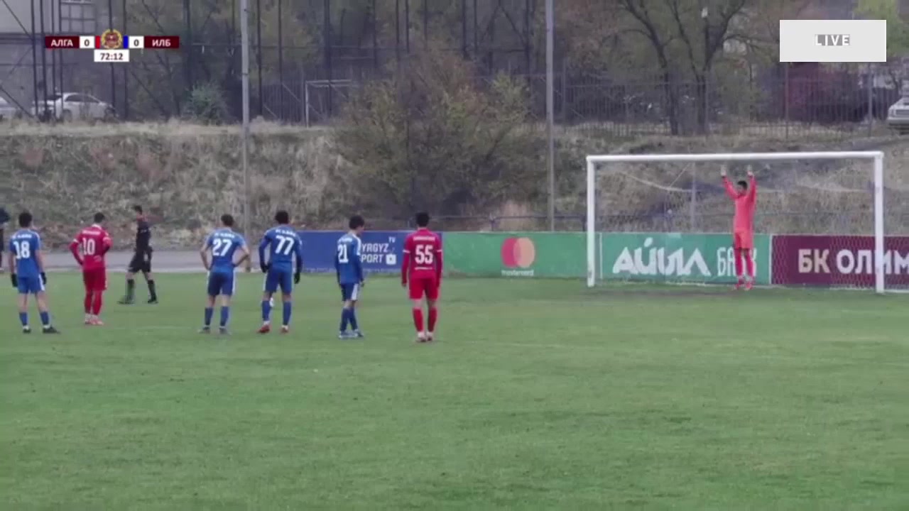 KG PL FK Alga Bishkek Vs FC Ilbirs  Goal in 74 min, Score 1:0