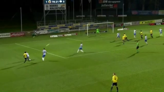 DEN D1 Hobro Vs Esbjerg  Goal in 78 min, Score 2:5