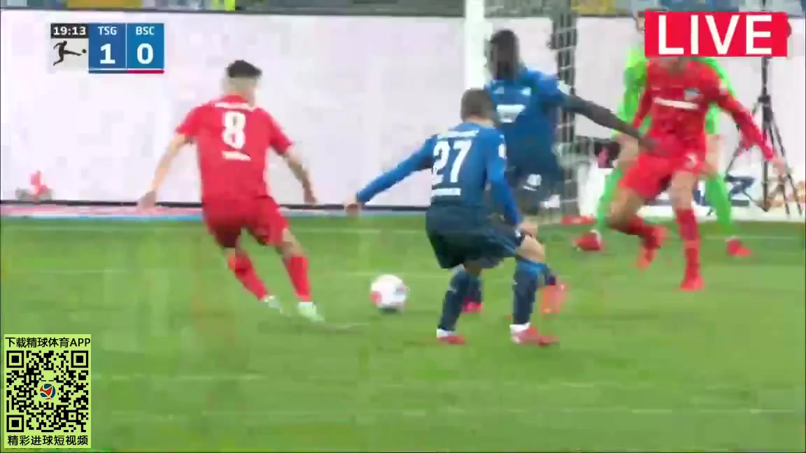 Bundesliga TSG Hoffenheim Vs Hertha Berlin 19 phút Andrej KramaricVào, ghi bàn 1:0