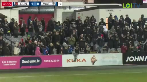 IRE PR Dundalk Vs Waterford United Dean Kelly Goal in 45+ min, Score 1:0