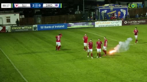 IRE PR Sligo Rovers Vs Drogheda United Johny Kenny Goal in 88 min, Score 2:0