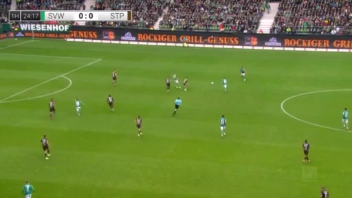 GER D2 Werder Bremen Vs St. Pauli  Goal in 22 min, Score 1:0