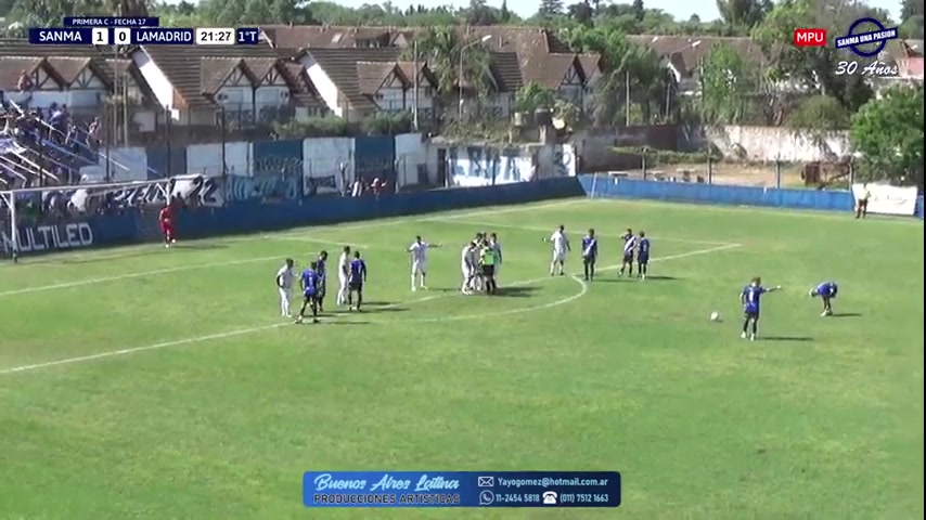 ACT  M San Martin Burzaco Vs General Lamadrid Chiapparo Goal in 22 min, Score 2:0