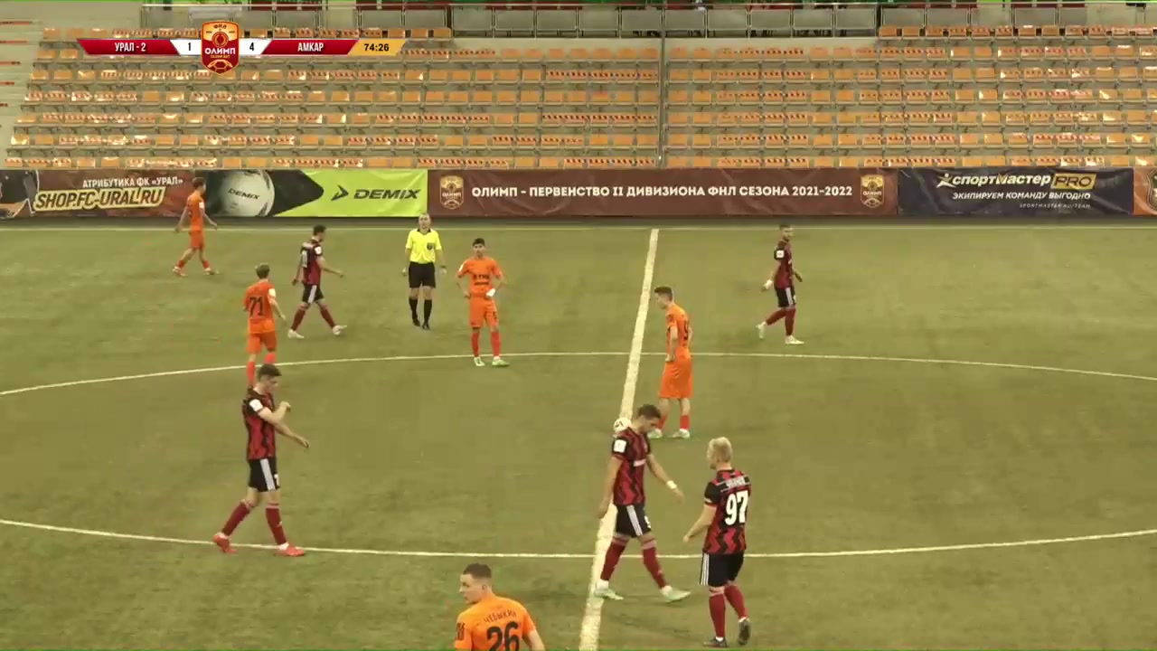 RUS D2 FK Ural-2 Vs Amkar Perm Tyukalov Goal in 75 min, Score 1:4