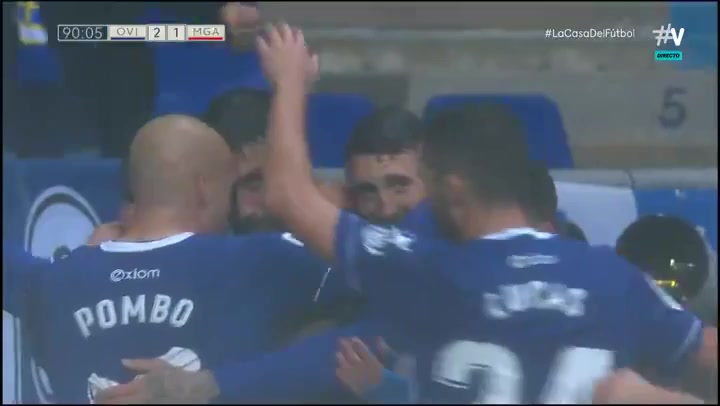 SPA D2 Real Oviedo Vs Malaga Borja Gonzalez Tomas Goal in 90 min, Score 2:1