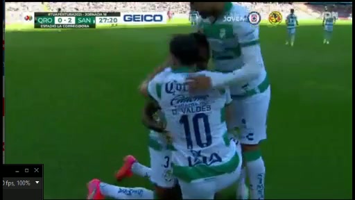 140 Queretaro FC Vs Santos Laguna 26 skor gol , skor 0:2