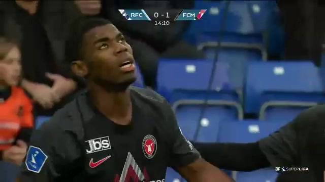 DEN SASL Randers FC Vs Midtjylland 13 ทำประตู Raphael Onyedika ประตู, ทำคะแนน 0:1