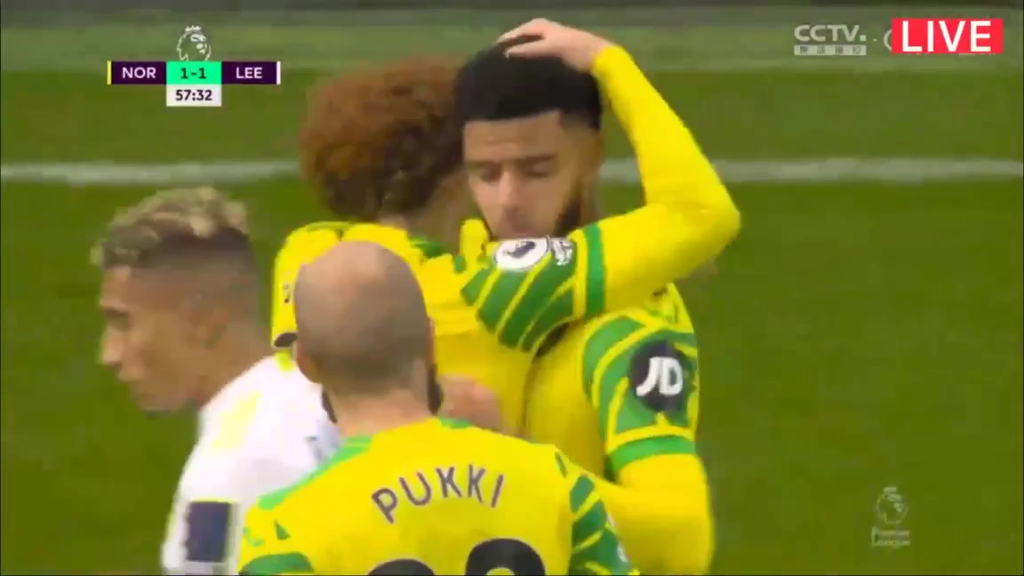 EPL Norwich City Vs Leeds United Andrew Omobamidele Goal in 58 min, Score 1:1