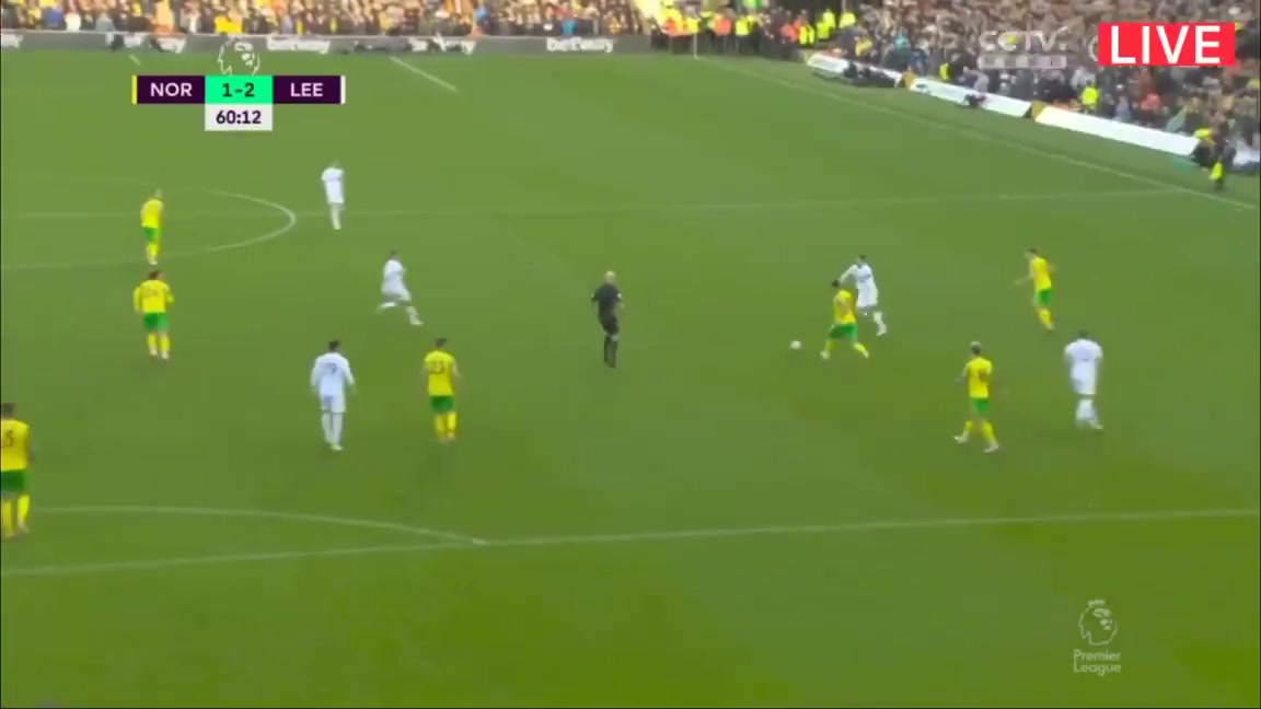 EPL Norwich City Vs Leeds United Rodrigo Moreno Machado,Rodri Goal in 61 min, Score 1:2