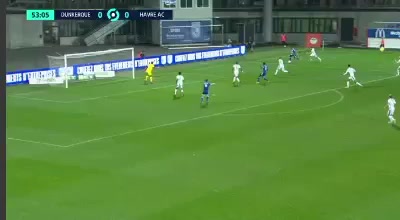 FRA D2 USL Dunkerque Vs Le Havre Bilal Brahimi Goal in 54 min, Score 1:0