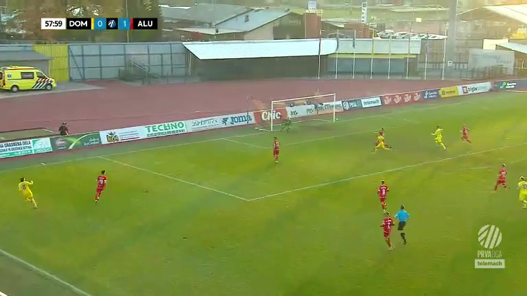 SLO D1 Domzale Vs NK Aluminij Arnel Jakupovic Goal in 59 min, Score 1:1