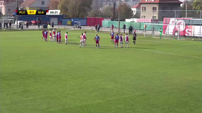 CZE CFL Viktoria Plzen B Vs Slavia Prague B Kratky Goal in 68 min, Score 1:1