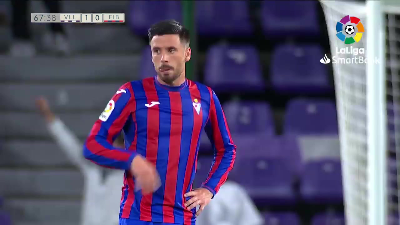 SPA D2 Real Valladolid Vs Eibar Jawad El Yamiq Goal in 67 min, Score 1:0