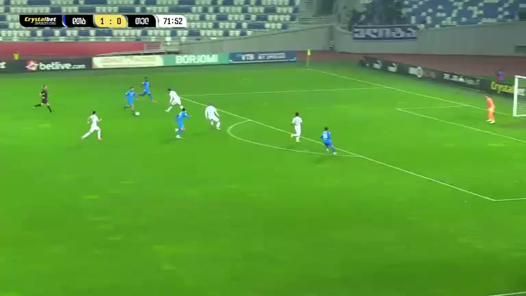 GEO D1 Dinamo Tbilisi Vs FC Telavi Kharabadze Goal in 73 min, Score 2:0