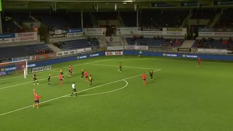 NOR AL Aalesund FK Vs Start Kristiansand 71 ทำประตู Sigurd Haugen ประตู, ทำคะแนน 2:2