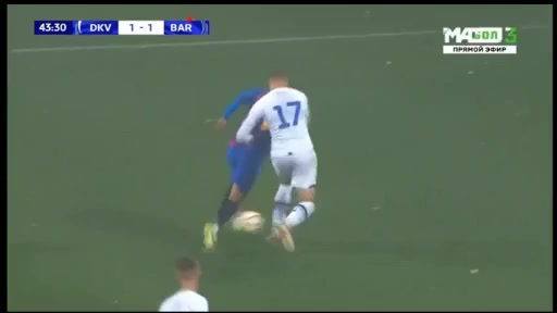 1327 Dinamo KyivU19 Vs Barcelona U19 45 skor gol , skor 2:1